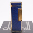 Dunhill Roller Gas Lighter Blue_ Lapis Lazuli_ultrasonically Cleaned_working