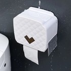 Toilet Paper Holder  Plastic Waterproof Wall Mounted Bathroom Tissue Roll Pap   