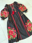 Custom Ukrainian Embroidered Dress Vyshyvanka Linen Maxi Floral Dress