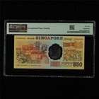 1990 Singapore  commemorative  50 Dollars Pick 30 Pmg 66 Epq Gem Unc