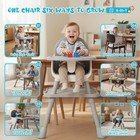 6 In 1 Baby High Chair Convertible Highchair Babies   Toddlers Grey
