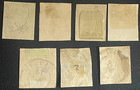Greece Large Hermes Heads X7 Used 5l-40l 1883 Cds Cancels Classic Stamp Lot