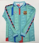 1996 97 Barcelona Away Retro Jersey Ronaldo  9 Long Sleeve Vintage Green Blue