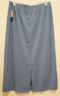 Avenue Womens Plus Maxi Skirts Long Back Slit Size 22 24 Blue Nwt