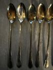 8 Iced Tea Spoons Oneida Rogers Countess Ii Silver Plate Patina Vintage Flatware