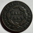 1835 Classic Head Half Cent     Circulated      Original Surfaces 