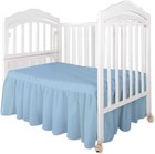 Crib Bed Skirt Dust Ruffle With Split Corners - 100  Cotton - Nursury Standar   