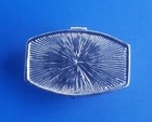 Vintage Silver Tone Floral Theme Pill Trinket Box With Magnet Closure