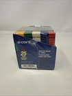 Sony 2hd 3 5    Diskettes 1 44mb 5 Colors 25 Pack Ibm Formatted Micro Floppy New