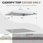 10x10ft Replacement Canopy Top With Air Vent  Waterproof   Uv 10x10ft  White 