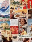 Lot  Of 100  Little Ads   Cutouts 1950s ephemera collage scrapbook junk Journals