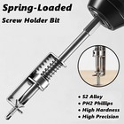 Spring Loaded Screw Holder Drill Bit Anti Drop Screwdriver Clamp