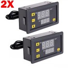 2x Digital Temperature Controller Dc 12v 20a Led Thermostat Thermometer Control