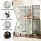 41  Large Plastic Pet Crate Kennel Cage Lockable Medium Dogs cats With 4 Wheels