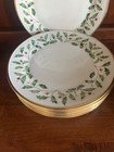 Lenox Holiday Gold Trimmed Christmas Dinner Plates Set Of 8 Made In The Usa