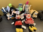Lot Of 7 Disney Store Mini Bean Bag Plush  Mickey Minnie Pluto Dumbo Goofy