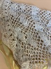 Antique Lace Baby Bonnet With Yellow Ribbon Victorian Baby Bonnet