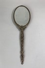 Vtg French Ornate Vanity Hand Mirror Victorian 14    Gold Color Pls Read As Is