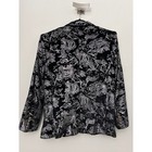 Mage Male Black Silver Paisley Velvet Blazer Jacket Size 12 Nwt 