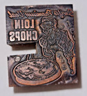 Vintage Printing Letterpress Printer Block Wood Metal Swifts Premium Veal Loin C
