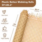 Vehipa Plastic Cane Webbing Roll 24 x86 6  Handwoven Pp Synthetic Rattan Rolls F