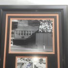 Willie Mays Hof Signed Framed 17x20 Dual    the Catch    And 5x7 Auto Card Jsa Coa