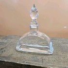 Antique Glass Perfume Bottle With Stopper Vintage Art Deco Decor 1920s    