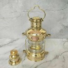 Nautical Maritime Ship Lantern Brass Anchor Oil Lamp Boat Light 14 Inch Designer