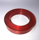 Vintage Lucite Translucent Slice Bangle Pink Thick Modern Runway Mid Century