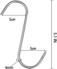 20pcs Stainless Steel Meat Butcher Hooks For Hanging Drying Bbq Grilling Sausage