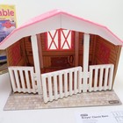 Breyer 3 Horse Stable 688 Not Complete Playset Toy Pink Roof Store Away