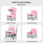 Portable Baby Booster Seat With Removable Tray   Canopy - 3 Point Safety Harn   