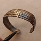 Very Rare Antique Silver Cuff Bracelet Authentic Vintage Hand Textured Genuine