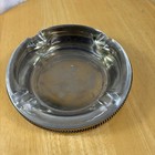 Vintage Brass And Glass Cigar Ashtray 1970   s Glass Is Heavy Mid Century Mcm