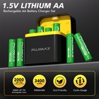 8 16 24 32pcs 1 5v 3400mwh Aa Rechargeable Lithium Battery With Charger Box