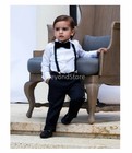 Children Kids Boys Girls Suspender   Bowtie Matching Colors Set New