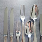 Christofle Perles Silverplate Table Dessert Knife Fork Spoon 12pcs Excellent