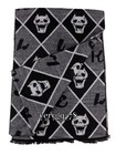 Jojo s Bizarre Adventure Kira Yoshikage Velvet Scarf Black Skull Accessory Gifts