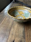 18th C  Colonial Guatemalan Majolica Pedestal Bowl     Antigua     Monogrammed