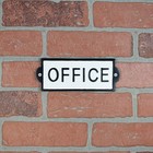 Rustic White Home Office Door Sign Business Shop Wall Plaque Farmhouse Decor