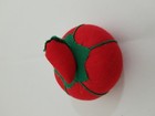 Vintage Tomato Strawberry Red Green Pin Holder Cushion Fabric Sewing Accessory 
