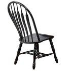 Pemberly Row Windsor Dining Side Chairs Black cherry Solid Wood Set Of 2