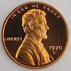 Stunning 1970-s Lincoln Memorial Original Mint Proof Penny Hard Date
