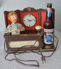 1960 s Pabst Blue Ribbon Pbr Bartender Lighted Bar W clock Advertising Display