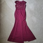 Women   s Rephyllis Formal Floral Lace Evening Maxi Dress     Burgundy    Size S     Nwt