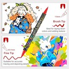  Paint Markers Acrylic Paint Pens  Dual Tip With Brush Tip And Fine 48 Colors