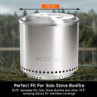 Fire Pit Lid For Solo Stove Bonfire  19 5 Inch Stainless Steel Cover For Solo