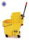 Mop Bucket Wringer Combo 35 Qt Rubbermaid Commercial Side Press Yellow Products