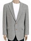 Vintage Norman Hilton Wool Blazer 43s Beige Herringbone Ivy Sport Coat Usa Made 