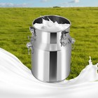 201 Stainless Steel Milk Can 5l With Silicone Seal - Versatile Storage Bucket